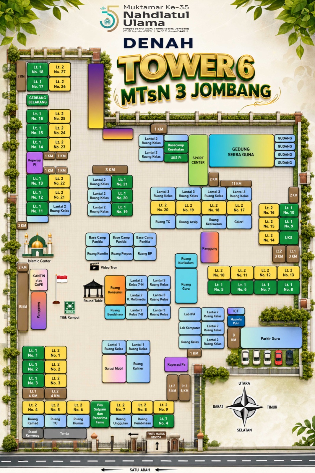 Denah Tower 6 MTsN 3 Jombang